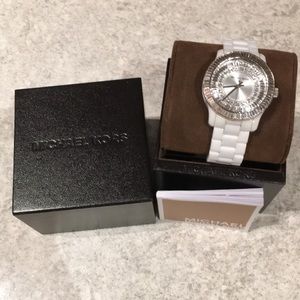 Womens white Michael Kors watch